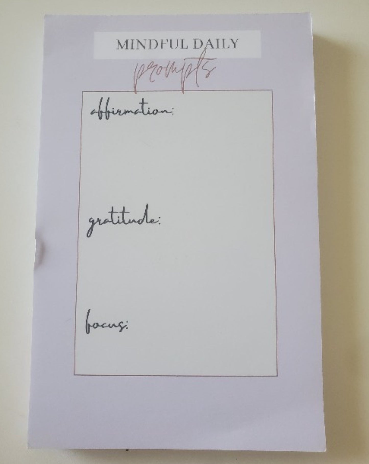 Daily Prompts Notepad