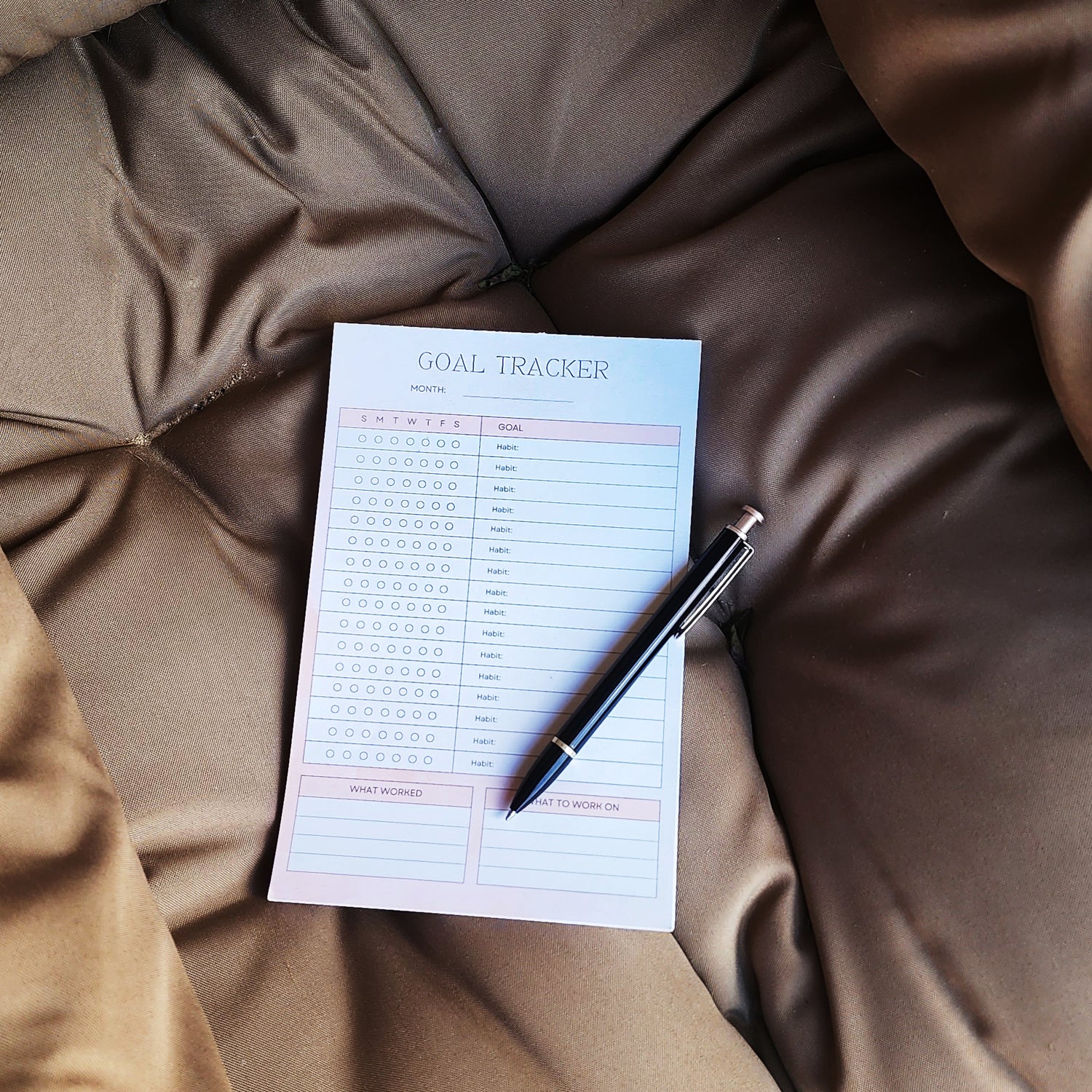 Goal Tracker Notepad