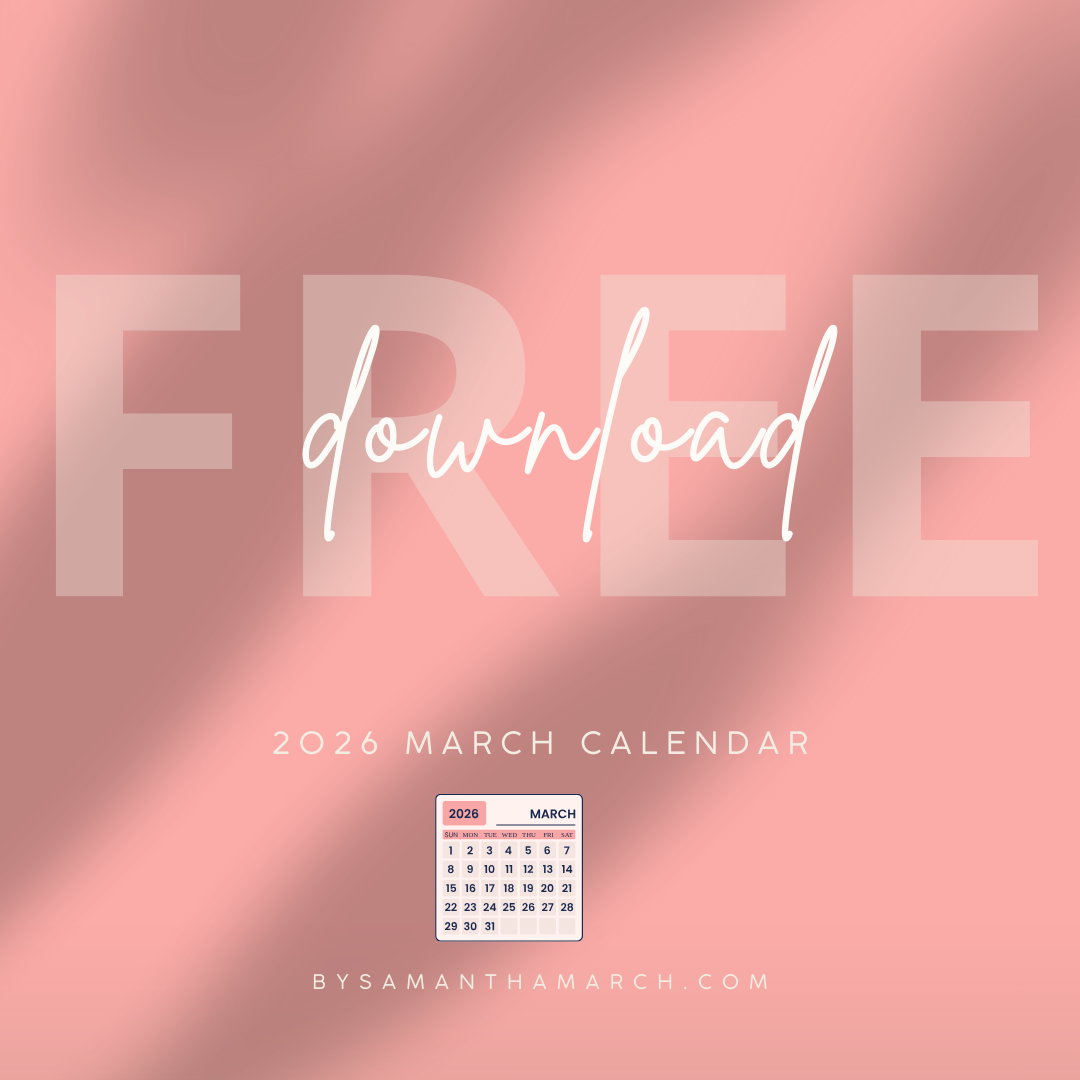 FREE download: 2026 March Healthy Habits Calendar