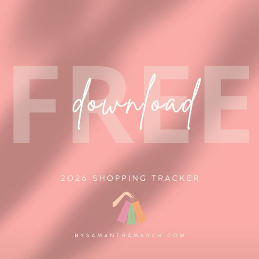 FREE download: 2026 Shopping Tracker