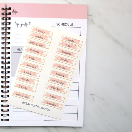 Days of Week Sticker Pack - 5 Sheets