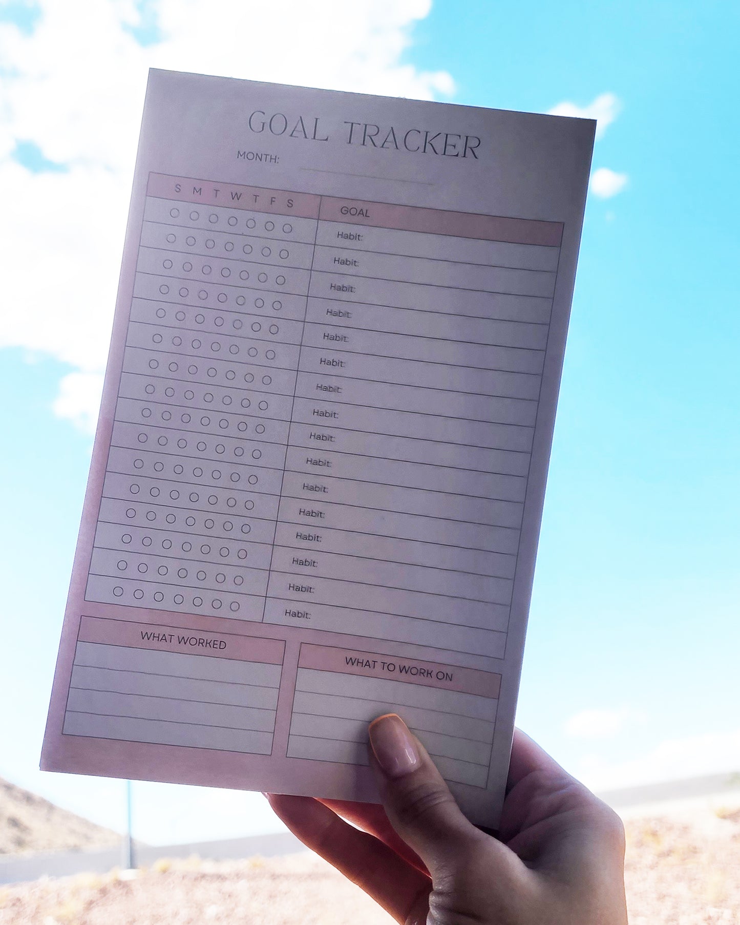 Goal Tracker Notepad